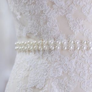 Brand New Ivory Pearl Wedding Sash, Belt
